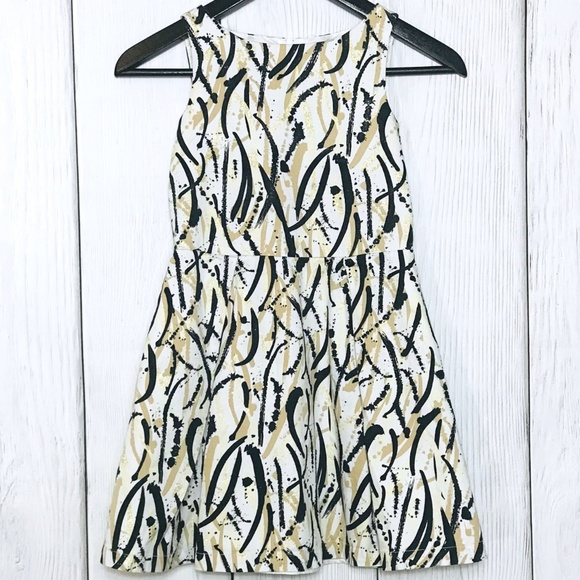 Crazy 8 Other - Girls Gold, White & Black Party Dress